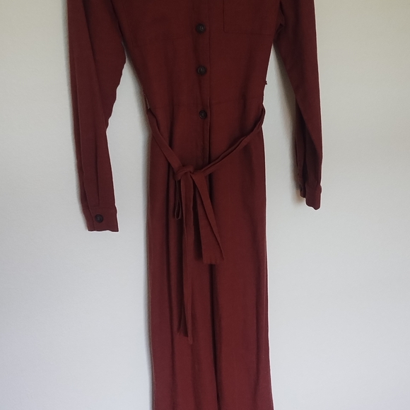Rust Button-Up Jumpsuit - Picture 7 of 10